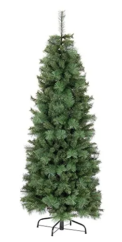 Albero di Natale Artificiale Slim Stretto Piccolo Verde Folto Alleghe 210 cm