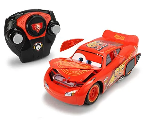 Simba - RC Cars 3 Lightning McQueen Crazy Crash Radiocomando 1:24, Colore Rosso, 1