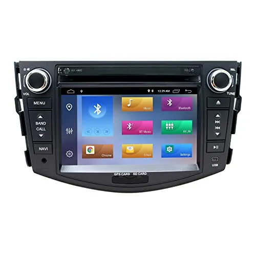 7 Pollici Android 10 Autoradio 2 Din stereo Auto per Toyota RAV4 2006-2012 con Touch Screen CD DVD Navigazione GPS Bluetooth AM PM WIFI SWC DSP DAB+, Supporto Ttelecamera Retrovisore HD, 2+16GB