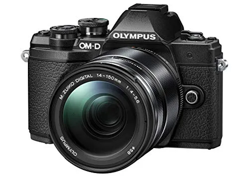 Olympus OM-D E-M10 Mark III Kit per Fotocamera con Sistema Micro Quattro Terzi, Sensore da 16 MP, Mirino Elettronico, Video 4K, Wi-Fi, Nero, Include M.Zuiko Digital da 14-150mm F4.0-5.6 II, Nero