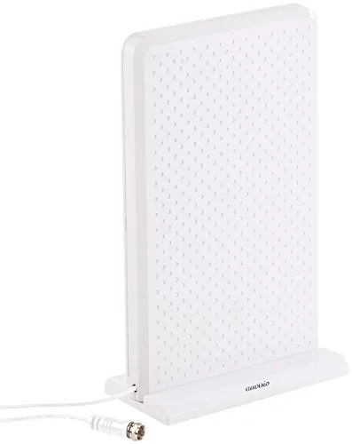 auvisio Antenne TV - Antenna radio: Antenna interna attiva per DVB-T / T2 / DAB/DAB +, 35 dB, Filtro LTE, bianca (TAMPONARE Antenna radio, Antenna da interno Radio, Amplificatore di segnale)