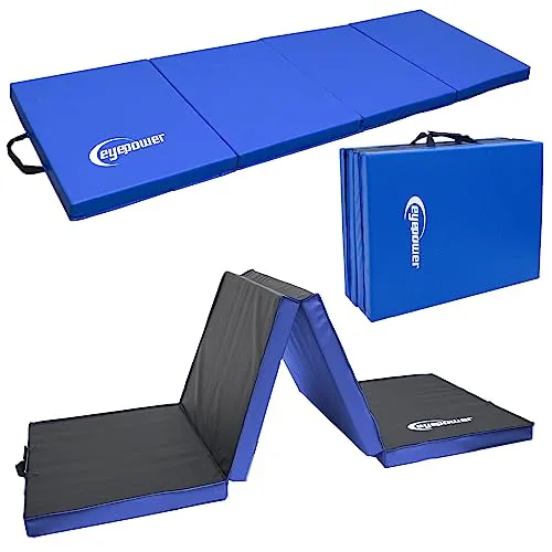 eyepower 180x60 Tappetino Ginnastica Pieghevole - Tappetino Palestra Spesso 5 cm - Tappetino per Addominali a Terra - Materassino Fitness Pieghevole - Tappeto Sport Yoga Mat Tappettino Gym Pieghevole