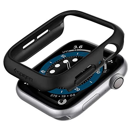 Spigen Cover Thin Fit Compatibile con Apple Watch Series per 6/SE/5/4 44mm - Nero