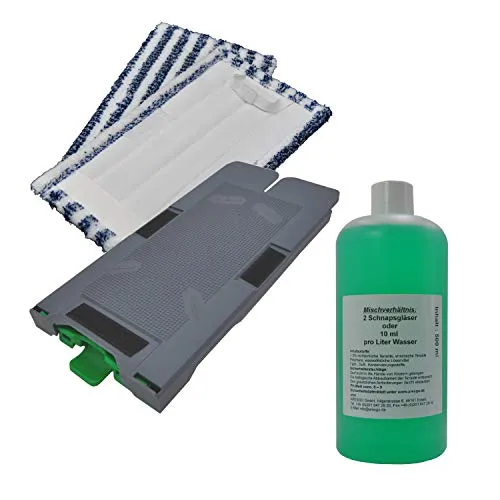 Piastra di ricambio per supporto panno di pulizia, 2 panni di pulizia, concentrato universale adatto per il vostro Vorwerk Kobold SP520 e 530, detergente umido