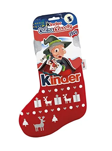 Kinder Calza Befana Rossa, snack al cioccolato assortiti, 290 gr