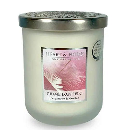 Heart & Home Candela in Cera di soia - Piume d'Angelo - New 340g