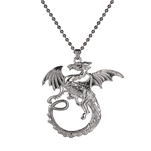 Collana Drago DROGON il Terrore Nero - uno dei draghi di Daenerys Targaryen - Game of Thrones HIGH QUALITY