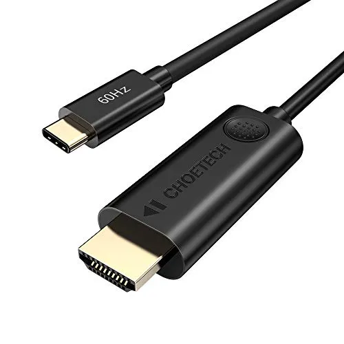 CHOETECH USB C a HDMI Cavo, USB 3.1 Tipo C (Compatibile Thunderbolt 3) Cavo HDMI 4K per iPad PRO 2018, MacBook PRO/Air, Suface Book 2, Galaxy S20/S10/S9/S9 Plus/S8/S8 Plus/Note 8, P20/P30 Pro/P40 (3M)