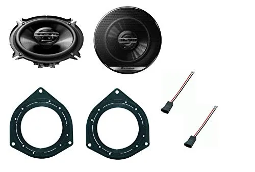 Kit 2 Casse Pioneer TS-G1320F Coassiale a 2 vie da 13cm 250 W FIAT Punto Evo Punto 199 dal 2005 Grande Punto con Supporti Altoparlanti Predisposizione Posteriore Alta qualità