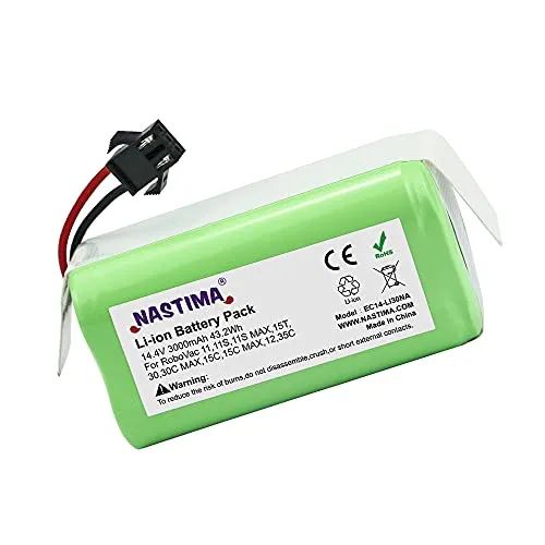 NASTIMA 14,4V 3000mAh Batteria Li-ion Compatibile con IKOHS Netbot S14 S15 Lefant T700 Ecovacs Deebot N79 N79S DN622 Eufy RoboVac 11 11S 30 35C Conga 990 1090 1790