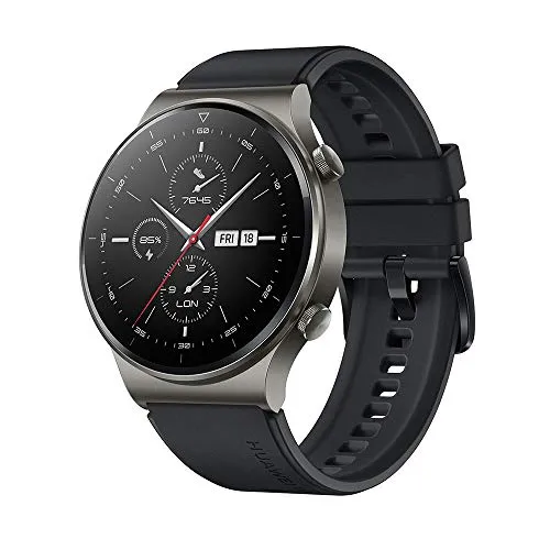 HUAWEI WATCH GT 2 Pro Smartwatch, Touchscreen 1.39 pollici AMOLED HD, 2 settimane di utilizzo con una ricarica, GPS e GLONASS, SpO2, 100+ Modalità di allenamento, Chiamate Bluetooth, Black
