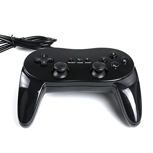 Flylinktech Joystick Classico PRO Leva di Comando per Nintendo Wii - Nero