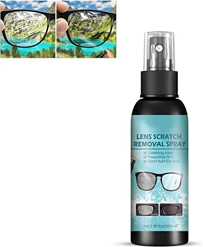 2023 Eyeglass Lens Scratch Removal Spray, Eyeglass Glass Scratch Repair Solution,High Concentration Glasses Cleaner Spray for Sunglasses Screen Cleaner Tools,for All Lenses (1pcs)