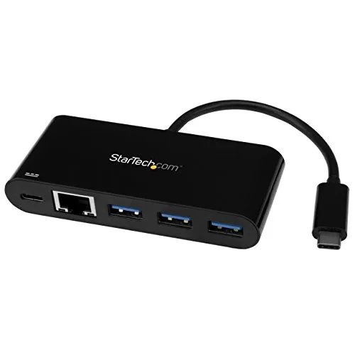 StarTech.com Adattatore di rete USB-C a Ethernet a 3 porte - Hub USB 3.0 con Power Delivery - USB type C a RJ45 (US1GC303APD)