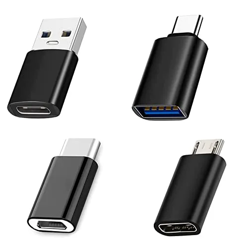 ILantule 4 pezzi Adattatore USB C a USB 3.0 OTG, da USB C a Micro USB, Compatibile con MacBook Pro, Cellulari, PC