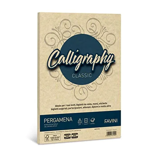 Favini 867197 Pergamena Liscio, 50 Pezzi