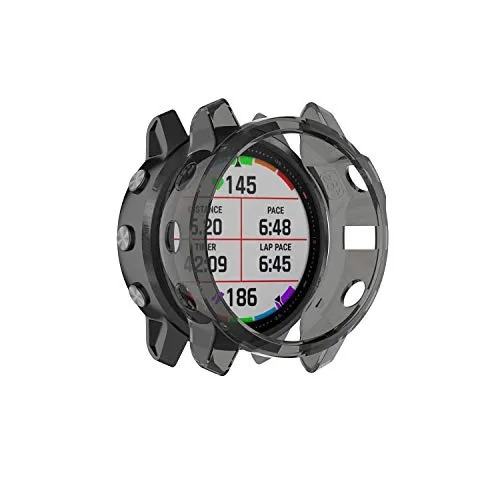 RuenTech - Custodia protettiva TPU morbida antigraffio per Garmin Fenix 6X Pro/Fenix 6X Sapphire/Fenix 6X Pro Solar protettiva.