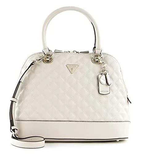 Guess Cessily Dome Satchel Bag Stone