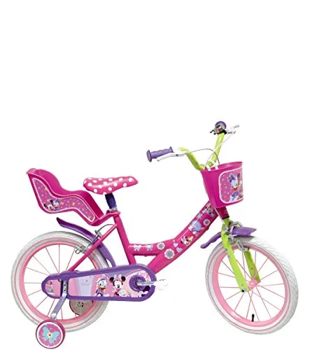 bici bicicletta ruota 14 con rotelle minnie w.d