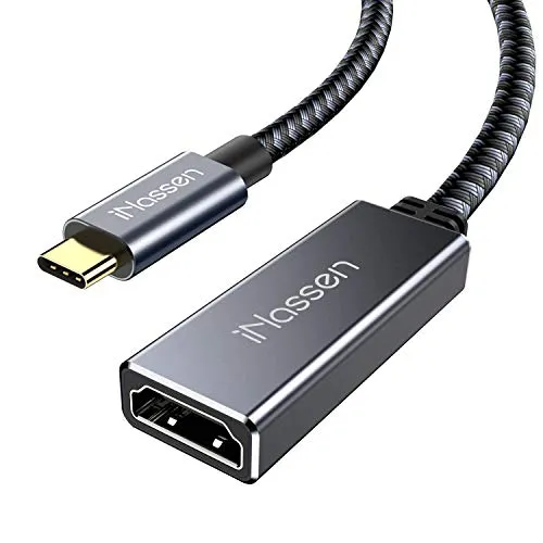 iNassen - Adattatore USB C HDMI 4 K a 60 Hz Thunderbolt 3 su HDMI, adattatore da USB tipo C a HDMI per MacBook Pro 2020, iPad Pro 2020, Samsung Galaxy S10, Dell XPS 13/15, Huawei Mate20, Dell XPS 13