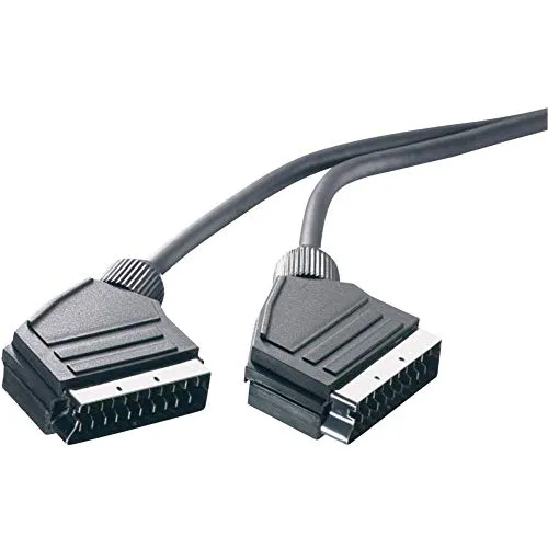 SpeaKa Professional Cavo TV, ricevitore Scart [1x Spina SCART - 1x Spina SCART] 0.75 m Nero