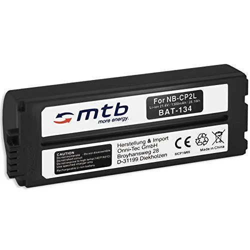 Batteria NB-CP2L per Photo Printer Canon Selphy CP100, CP200, CP300, CP400,CP500, CP600, CP710, CP900. - vedi lista