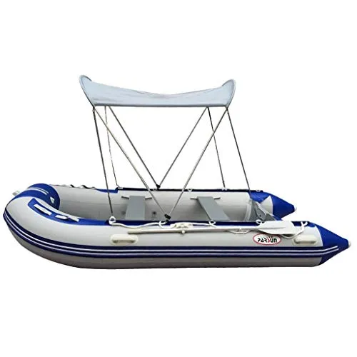 QSs-Ⓡ Kayak Kayak Gonfiabile Kayak da Mare con timone in Alluminio e Pompa a Pedale - Il Pescatore e Il Tempo Libero Si siedono sul Kayak da Pesca Leggero