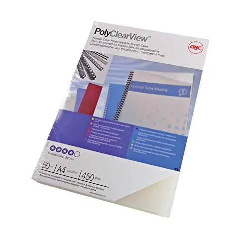 GBC Copertine Polyclear 350mic 100pz - Lucido/Opaco - IB387166