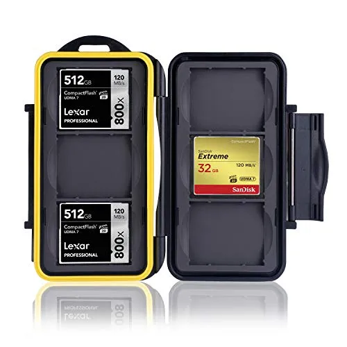 Ares Foto® MC-CF6 Scatola di protezione per schede di memoria per 6 CF Cards / 6 Compact Flash Carte - New Edition 2020