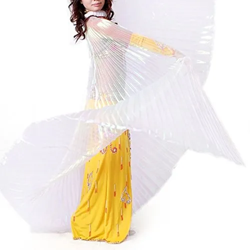 Abbigliamento da danza e accessori Isis Wings ali velo danza del ventre, costume di Carnevale Samba danza (bianco)