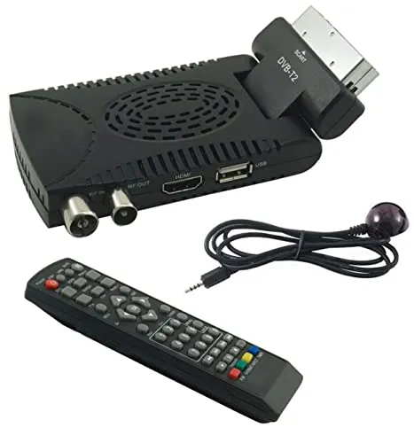 TEMPO DI SALDI Decoder Digitale Terrestre Hd Mini Dvb T2 Usb E Hdmi Presa Scart 180° Tv