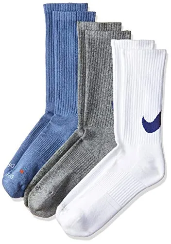 Nike One Quarter Socks 3ppk Dri Fit Lghtwt Hi-Lo, Multicolore (Nero), M