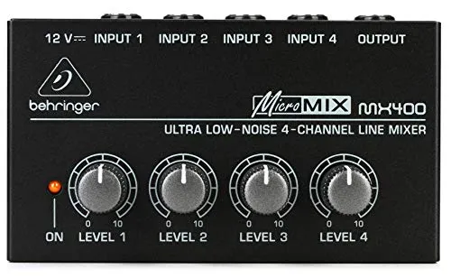 Behringer MICROMIX MX400 Mixer di linea a 4 canali a basso rumore
