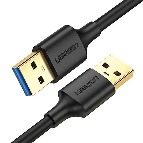 UGREEN Cavo USB 3.0 Tipo A Maschio a Tipo A Maschio Super Speed 5Gbps per Dischi Rigidi, Altoparlanti, Computer, Lettore Blu-Ray, DVD, Raffreddamento PC Portatile, ecc. 0,5m.