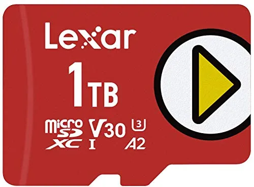 Lexar PLAY Micro SD 1 TB, Scheda microSDXC UHS-I, Lettura Fino a 150MB/s, Compatibile con Nintendo Switch, dispositivi di gioco portatili, Smartphone e Tablet (LMSPLAY001T-BNNAG)