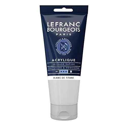 Lefranc Bourgeois Fine Acrylic Colore Acrilico, Bianco (Titanium White), 80 ml