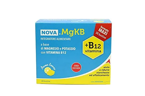 Nova Argentia Nova MgKB Integratore Magnesio Potassio Aroma Limone 30 Bustine