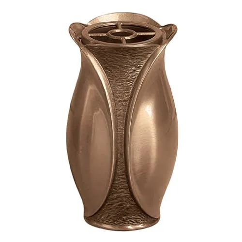 AmazinGrave - Vaso portafiori per ossari da 12,5x7cm - in Bronzo, a Parete - con Interno Rimovibile in plastica 9037-P16
