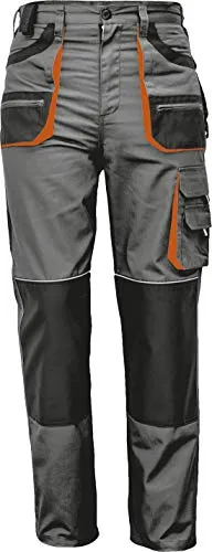Stenso des-Emerton® - Pantaloni da Lavoro - Uomo - Grigio/Nero/Arancione - 50
