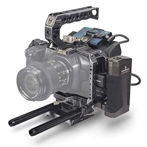 (Tactical Gray) TILTA TA-T01-A-G BMPCC 4K / BMPCC 6K Telecamera Gabbia Tactical Camera Cage Tiltaing Blackmagic Pocket Cinema Camera 4K / 6K Rig (Tactical Kit)