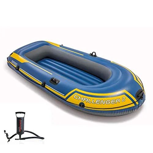 LXDDP Canoa Gonfiabile, Set di Kayak Gonfiabile per 2 Persone con Remi e Pompa ad Aria ad Alto rendimento 236 נ114 נ41 cm