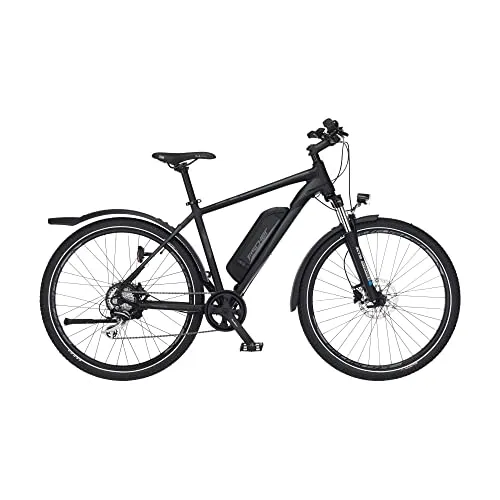 Fischer Terra 2.1, Bicicletta elettrica per Uomo e Donna | RH Motore Posteriore 45 NM | Batteria 48 V E-Bike ATB, Nero Opaco, Rahmenhöhe 48 cm