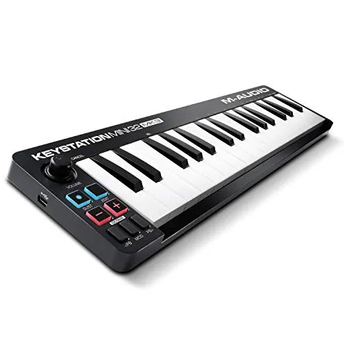 M-Audio Keystation Mini 32 MK3 - Tastiera MIDI Controller USB Portatile, Mini-USB con ProTools|First- M-Audio Edition e Xpand!2 By AIR Music Tech