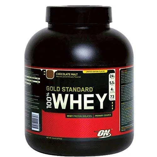 100% Whey Gold Standard Proteine Cookies & Cream 2273g Optimum Nutrition, Aminoacidi, Recupero Muscolare