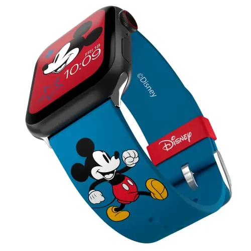 Disney – Mickey Mouse Classic Stars Cinturino Smartwatch - Licenza ufficiale, compatibile con ogni dimensione e serie di Apple Watch (orologio non incluso)