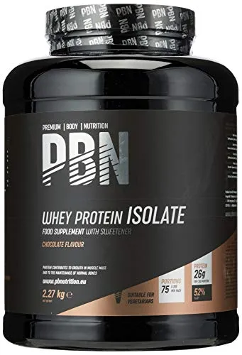 PBN - Premium Body Nutrition Whey-ISOLATE, Proteine Isolate del Siero di Latte in Polvere, 2.27 kg (Pacco da 1), Cioccolato, 75 Porzioni