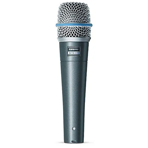 Shure Beta 57A - Microfono, 50 - 16000 Hz, Cardioid Microphone, Xlr-3, Wired, Blu