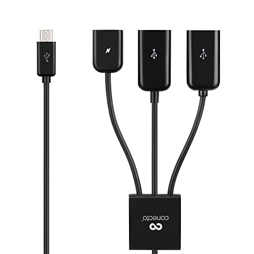 conecto CC20030 Cavo Adattatore USB-OTG, Micro USB Maschio a USB Femmina Tipo A, (1 Pezzo), 0,20m