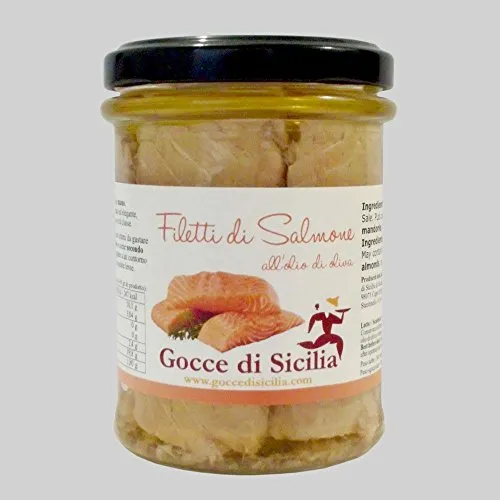 Gocce di Sicilia - Filetti di Salmone all'Olio di Oliva