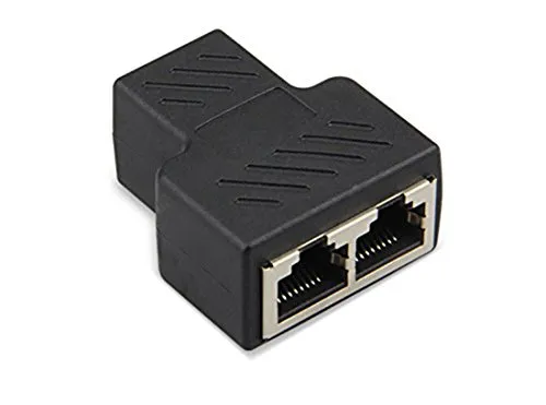 CERRXIAN RJ45 linea switch adattatore 1 a 2 dual femmina CAT 5 / CAT 6 LAN Ethernet presa splitter connettore adattatore per rete splitter